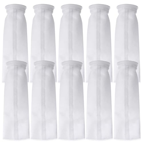 12 Pack 4" x 14" Filter Socks 4 Inch Ring by 14 Inch Long 200 Micron Filter Bag