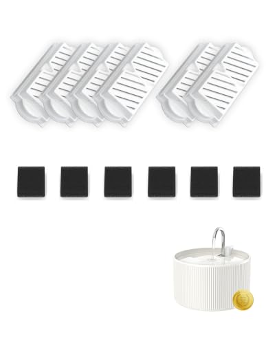 6+6 Pack Ceramic Cat Water Fountain Filters Replacement