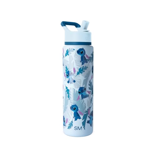 Disney Stitch Water Bottle with Straw