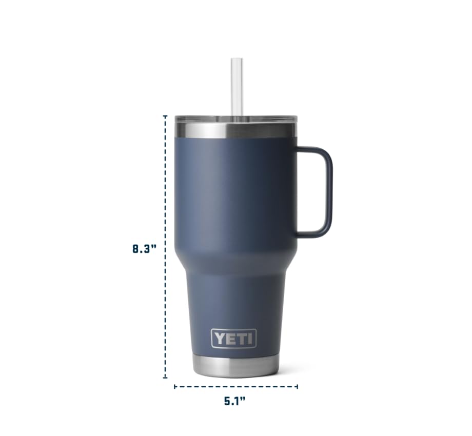 Rambler 35 oz Tumbler with Handle and Straw Lid