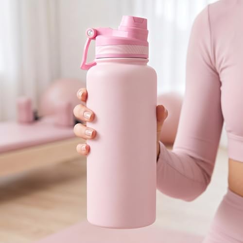 Stainless Steel Water Bottle with Strap 32oz