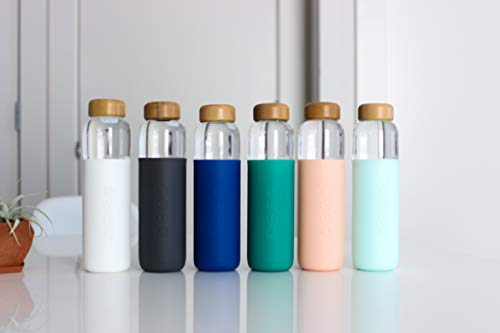 Glass Water Bottle with Silicone Sleeve