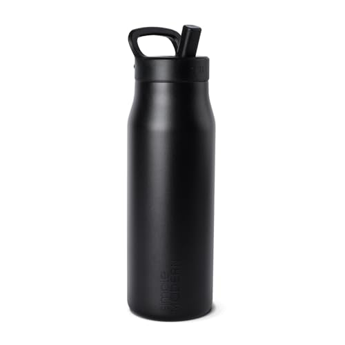 Ceramic Lined Water Bottle with Straw