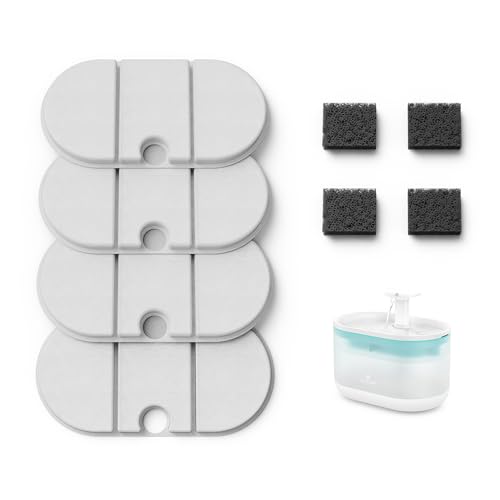 4 Packs Replacement Filters for Capsule Cat Water Fountain PLWF002