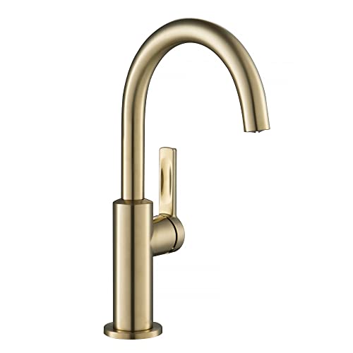 Oletto Single Handle Kitchen Bar Faucet in Spot Free Antique Champagne Bronze