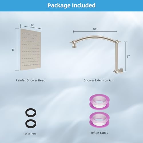 All Metal 8'' Rain Shower Head