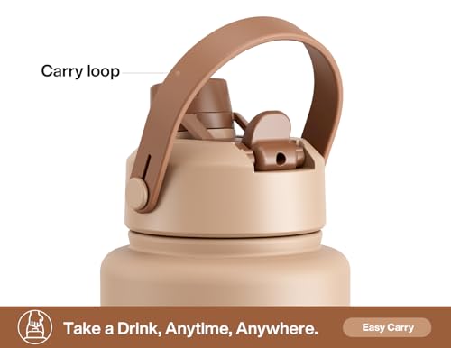 40 oz Insulated Water Bottle with 2