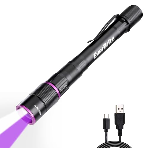 Rechargeable Pen Flashlight with UV and White Light