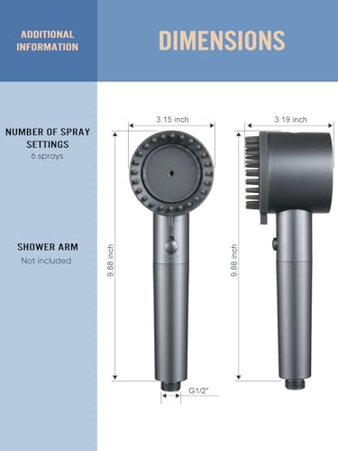 Filtered Shower Head with Handheld