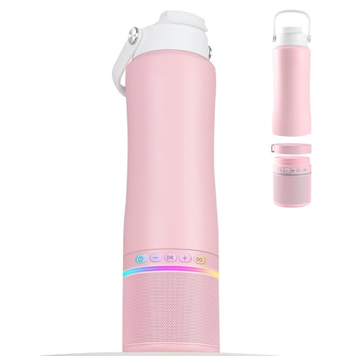 Stainless Steel Water Bottle with Portable Bluetooth Speaker TWS