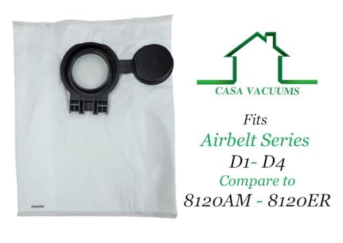 10 HEPA Bags Compatible with Sebo Airbelt Series D1 (10 Count)