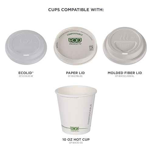 GreenStripe Disposable Paper Hot Cups (50 Count)
