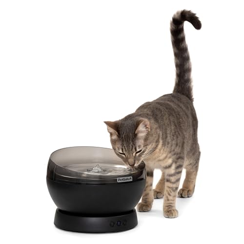 HydroSphere Cordless Pet Fountain Battery Powered Water Fountain for Cats and Small Dogs Stainless Steel Tray Quiet Operation