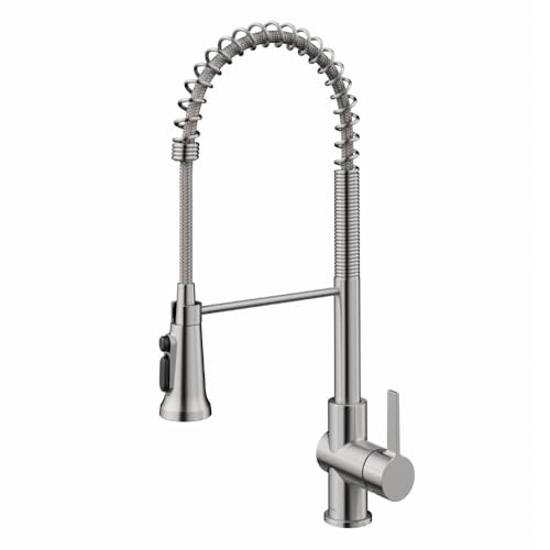 Britt 2-in-1 Commercial Style Pull-Down Single Handle Water Filter Kitchen Faucet for Reverse Osmosis or Water Filtration System in Spot Free Stainless Steel, KFF-1691SFS