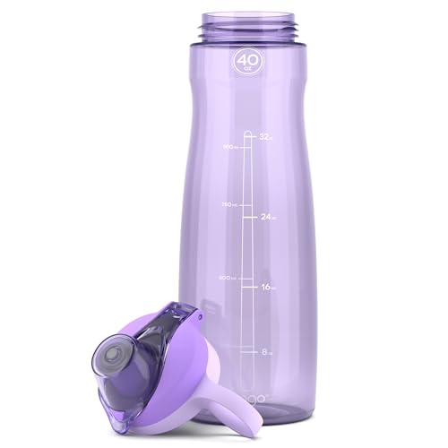 40oz Plastic Water Bottle with Chug Lid and Carry Loop