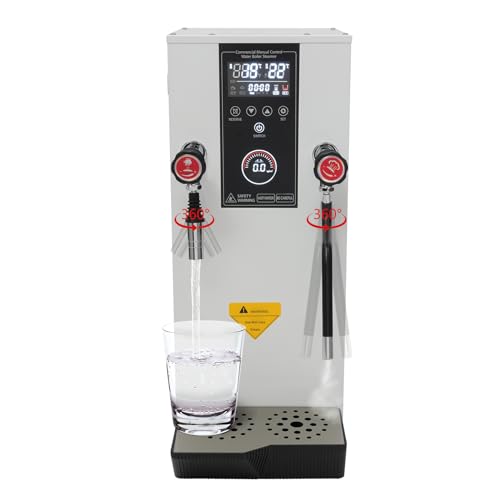 Hot Water Dispenser 3.2Gal Commercial Water Boiler with Cup Temperature Probe & Removable Drip Tray Timing1