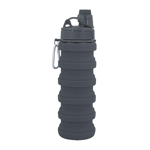 Collapsible Water Bottles Travel Sports Portable Sport Water Bottle comes with mountaineering Buckle 500ml silicone Water