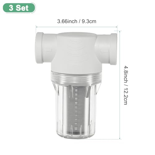 3 Pack Water Pump Strainer with 100 Mesh Stainless Steel Filter Screen