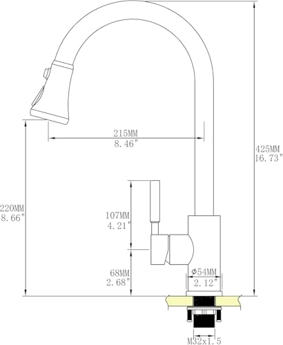 Touchless Kitchen Faucet with Pull Down Sprayer