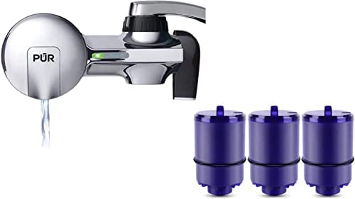 Faucet Mounted Water Filter System with 4 Filters (4 Count)
