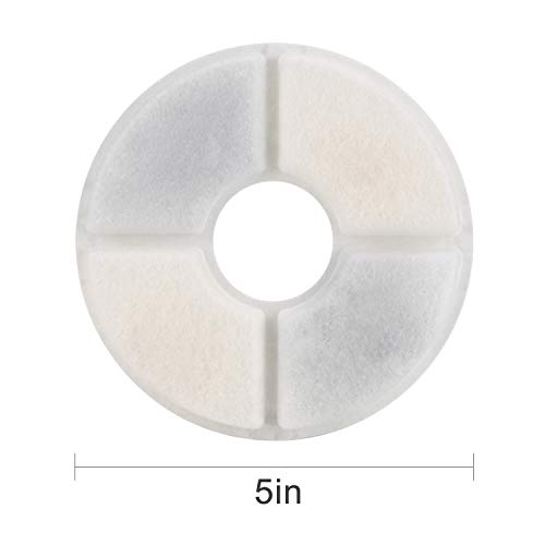 Round Cat Water Fountain Filter Replacement 6 Pack (6 Count)