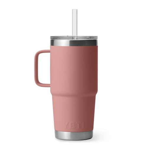 Rambler 25 oz Tumbler with Handle and Straw Lid