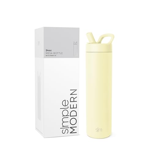 Insulated Water Bottle with Manual Straw