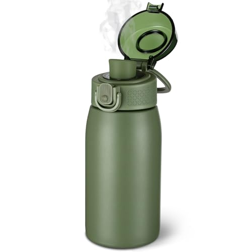 Insulated Water Bottle 12 oz with Dustproof Lid