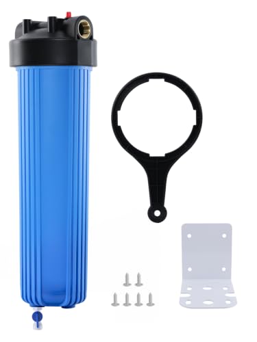 20" x 4.5" Whole House Water Filter Housing with Bottom Drain Port
