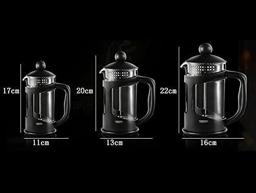 Coffee Pot Insulated Filter Plunger Presses Glass Portable Make Tea Travel Tea Pot KettleWarm BPA Free w/Stainless Steel Base & Tea Maker Infuser