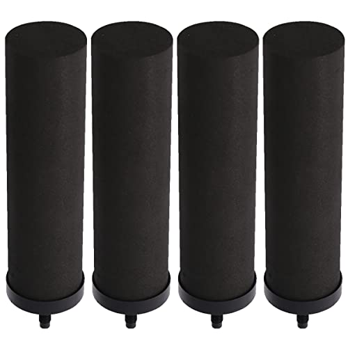 4PCS Black Filters for Purification Unit Filter Replacement Household Bucket Filtration System Gravity Water Filter System Purifier Survival