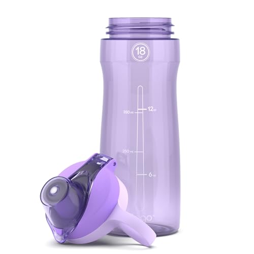 18oz Plastic Water Bottle with Chug Lid and Carry Loop