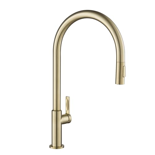 Champagne Bronze 20 in Pull Down Kitchen Faucet KPF