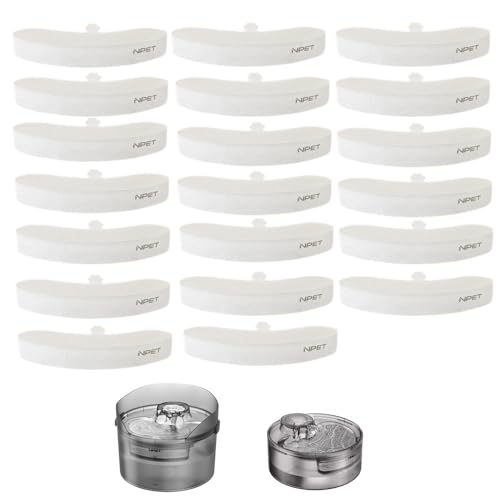 20 Pack Dog Fountain Replacement Filters with Pump Sponge (5 Count)