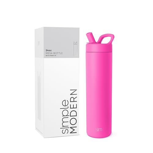 Insulated Water Bottle with Manual Straw