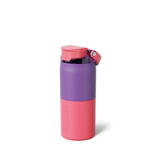 Rise 18oz Water Bottle with Covered Silicone Straw