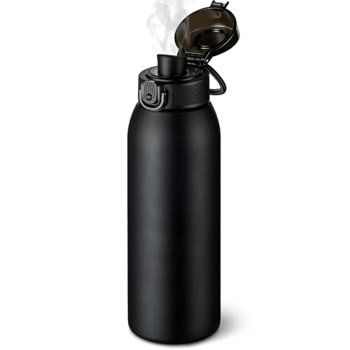 Insulated Water Bottle 24 oz with Dustproof Lid