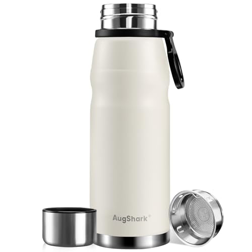 20oz Vacuum Insulated Stainless Steel Thermoses with Foldable Handle & Leakproof Lid