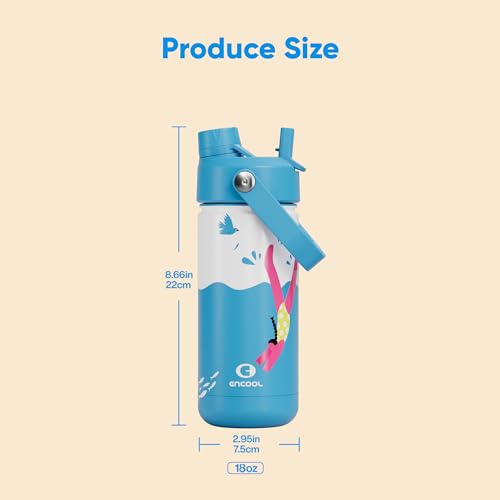 Kids Insualated Water Bottle with Straw