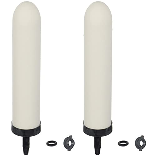 2PCS 10 inch Replacement Ceramic Filter Candle with Activated Carbon for Countertop Gravity Water Filter System