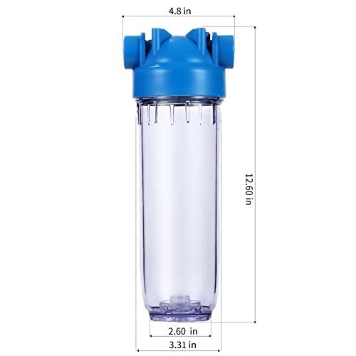 10 Inch Whole House Clear Filter Housing (3 Count)