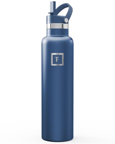 24 oz Narrow Mouth Water Bottle with Straw