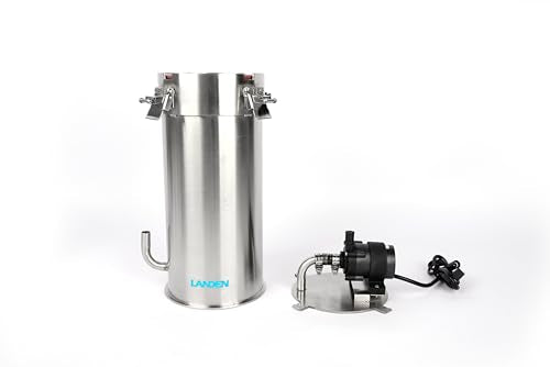 Aquarium External Stainless Steel Canister Filter Kit for 22Gal Tank
