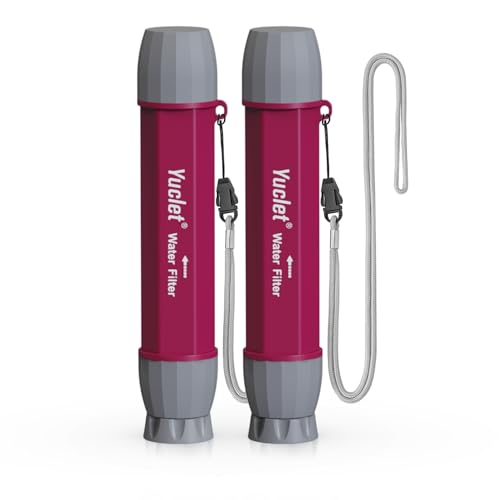 Emergency Water Filter Straw for Survival (2 Count (Straws))