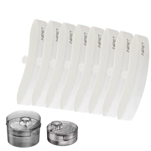 8 Pack Dog Fountain Replacement Filters with Pump Sponge (2 Count)