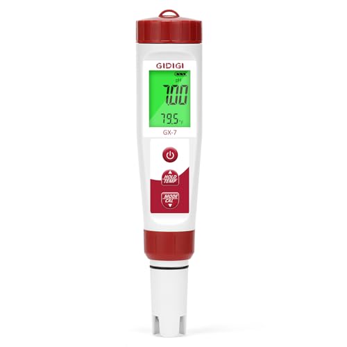 pH Meter Chlorine Tester Digital 7 in 1 Pool Water Tester Kit