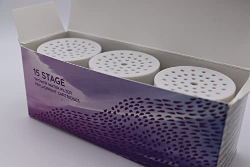 3 Pack 15 Stage Replacement Shower Water Cartridge