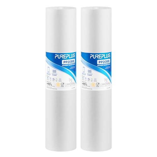 5 Micron 20" x 4.5" Whole House Sediment Home Water Filter Replacement Cartridge (2 Count)