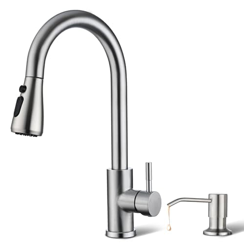 Pull Down Kitchen Faucet with Soap Dispenser