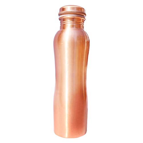 Matt Finish Copper Water Bottle Joint Less Leak Proof Ayurvedic Drinkware Copper Vessel for Sports
